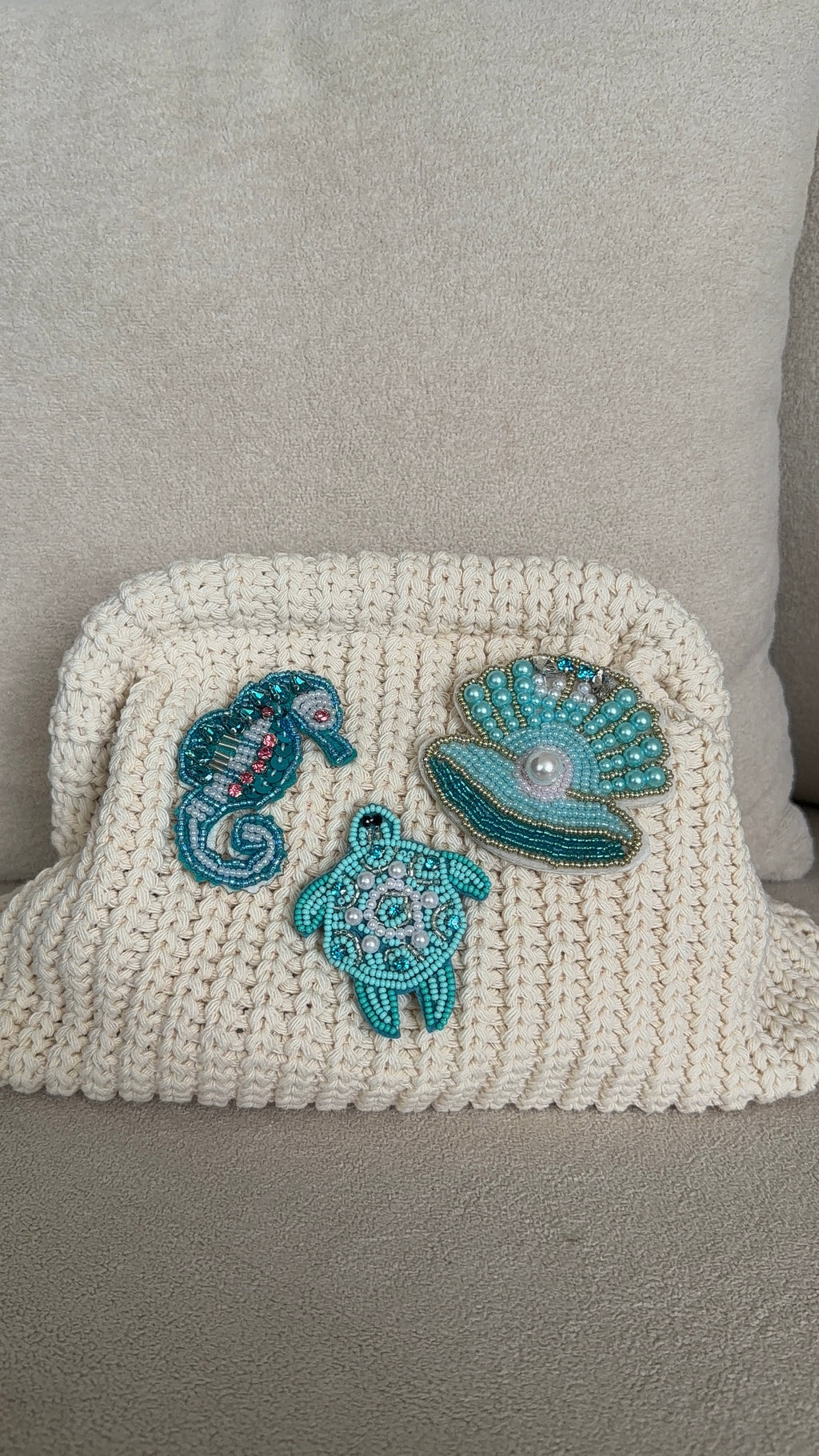 Turquoise tide clutch bag