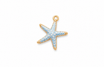 Blue starfish charm