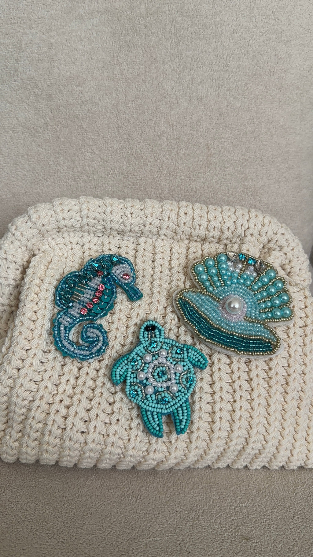 Turquoise tide clutch bag