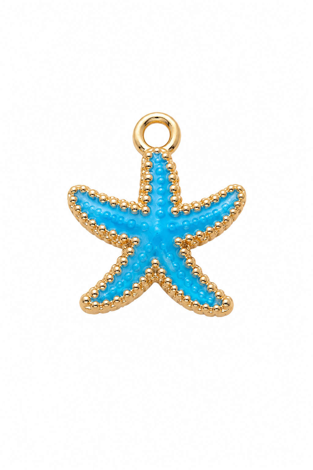 Blue starfish charm