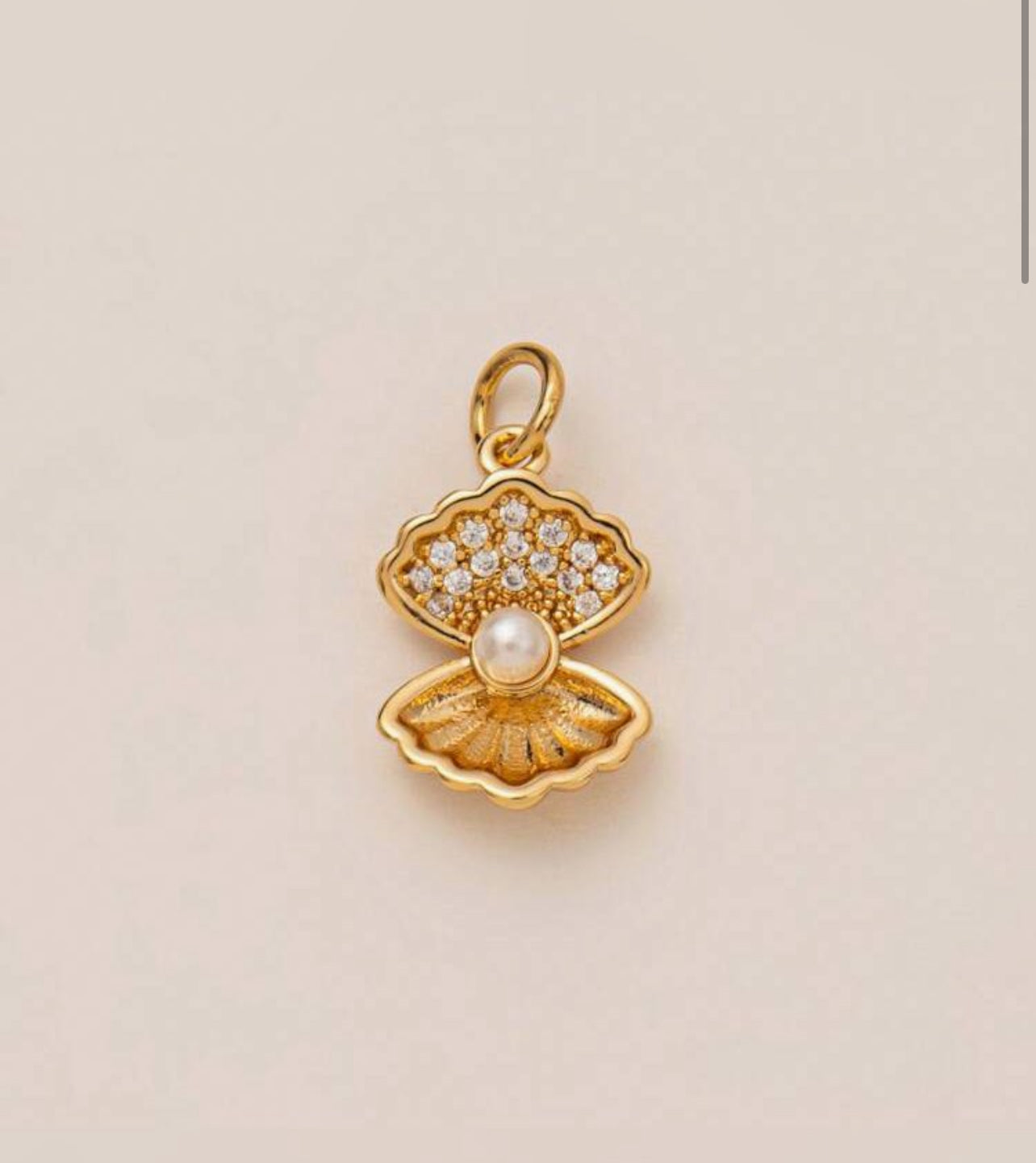 Gold shell charm