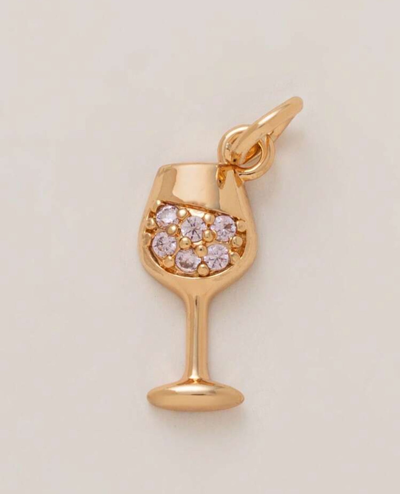 Wine glass charm