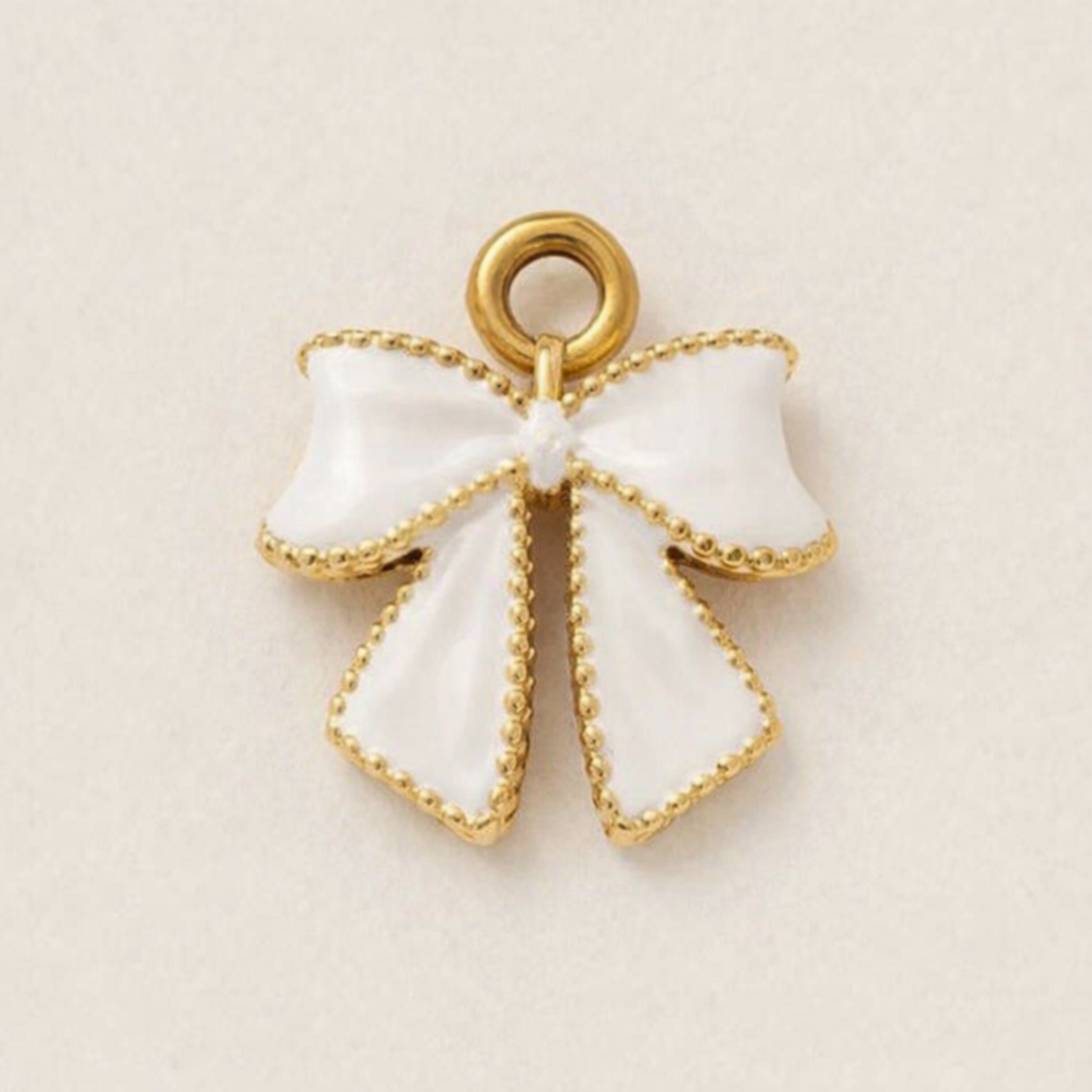 White bow charm