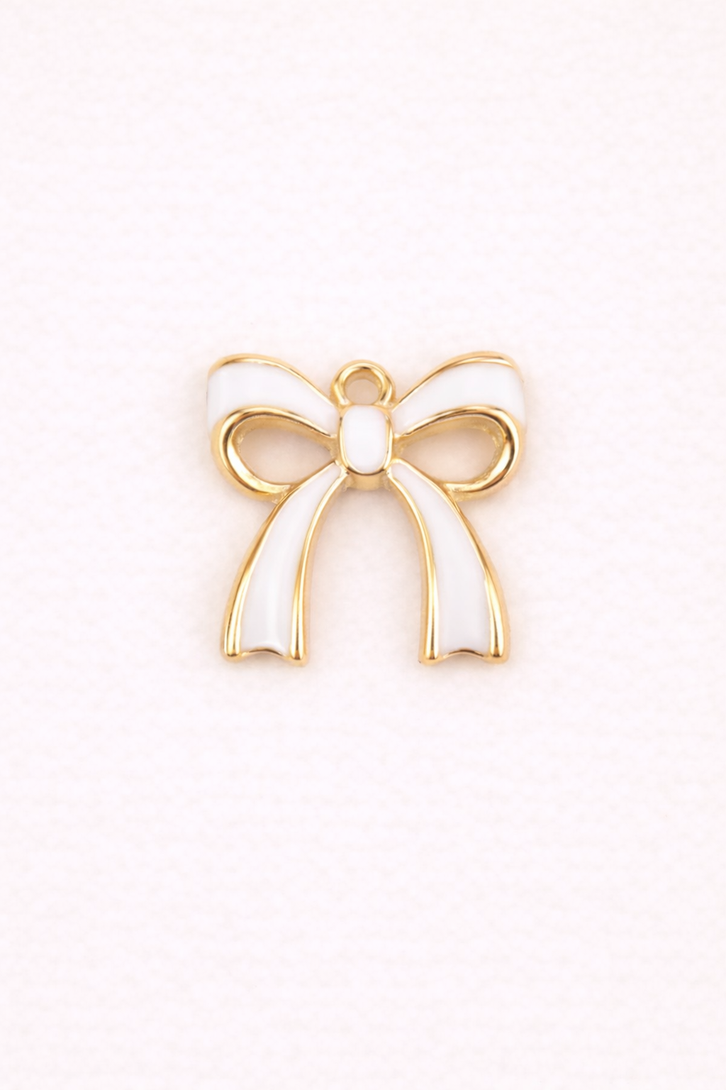 White bow charm
