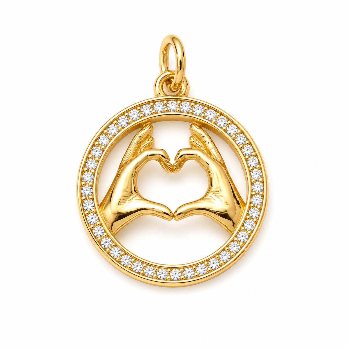 Palm heart charm