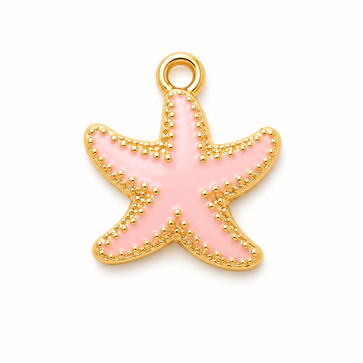 Pink starfish charm