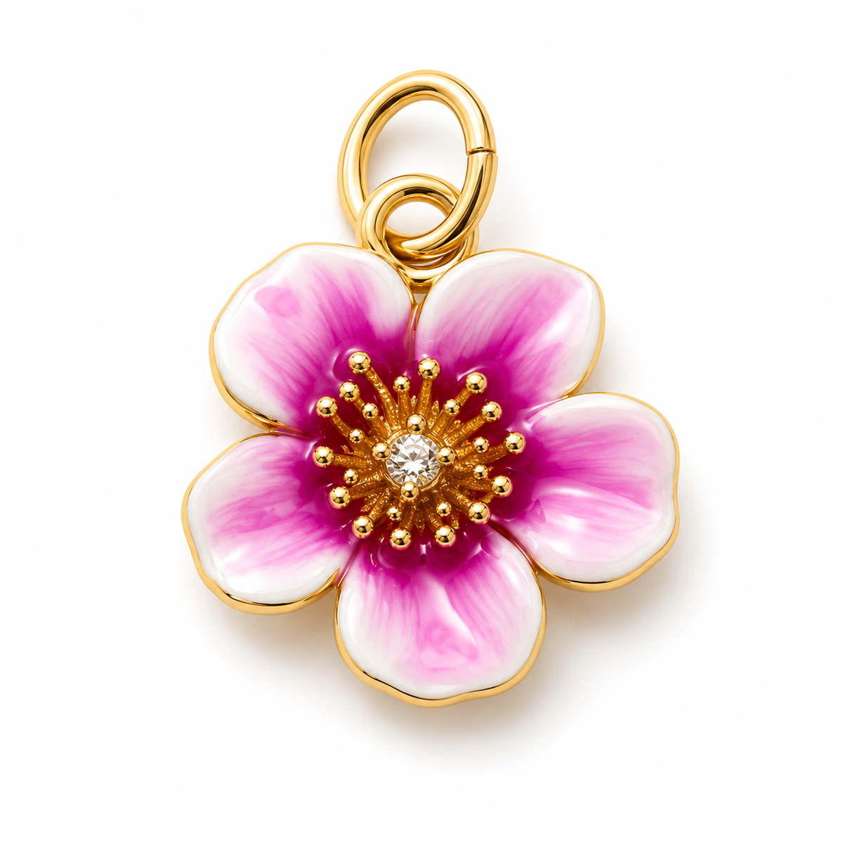 Purple flower charm